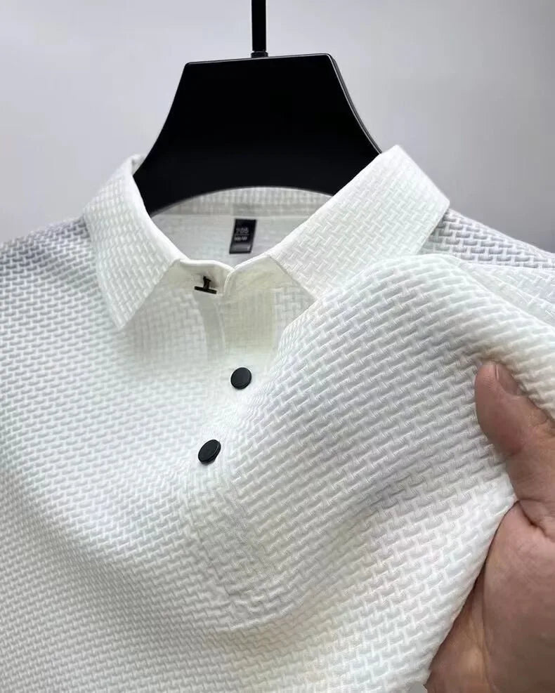 r Men Mesh Ice Silk T-shirt Men's Short-sleeved