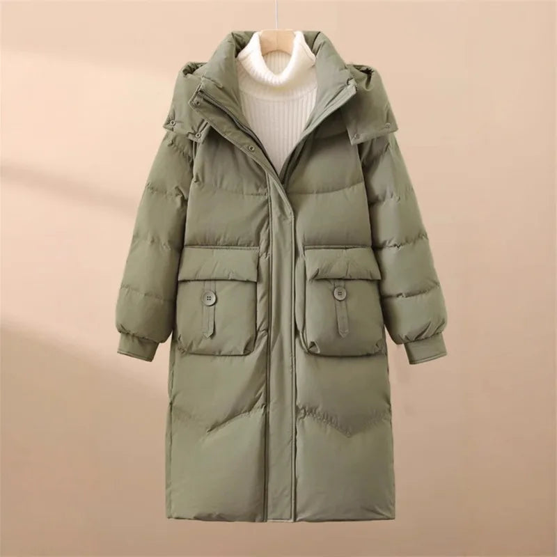 Women's Cotton Jacket Loose-Fitting Jacket Winter Thick and Warm Cotton Coat