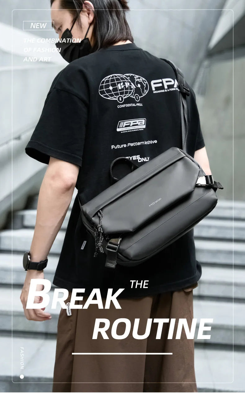 High Street Crossbody Bag Man Outdoor Sport Waterproof Shoulder Bag