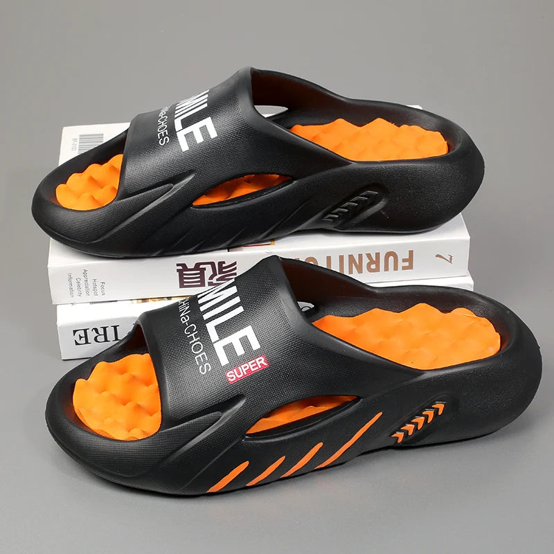 Men Summer Massage Slippers Women Indoor Soft Bottom Slippers Outdoor Garden