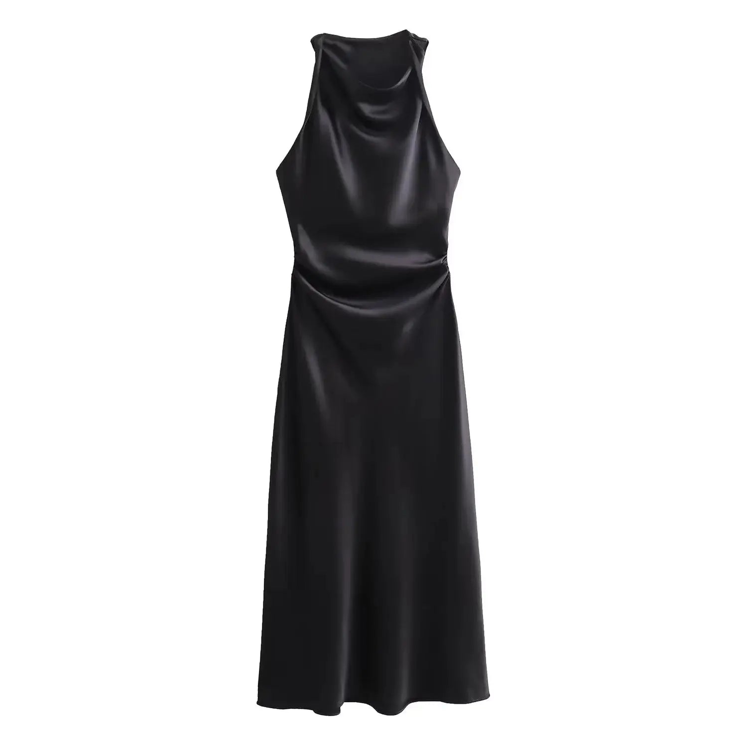 Satin Long Dresses for Women Slip Midi Dress Woman Evening Party