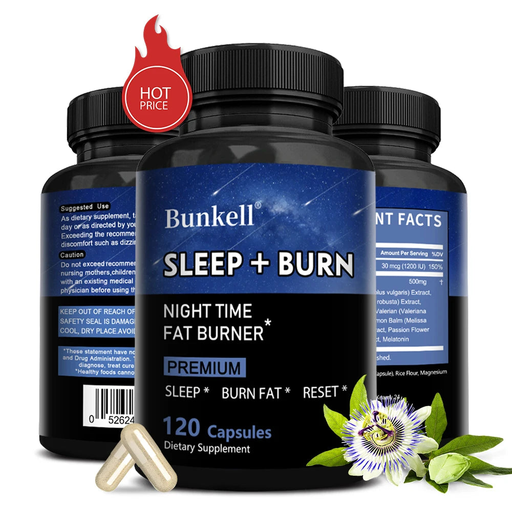 Night Fat Burner and Sleep Supplement - Boost Metabolism and Burn Fat Effectively,