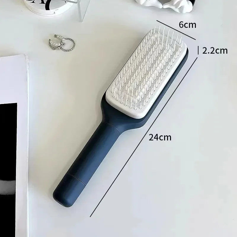Rotating Comb Long Handle Anti-Static Scalp Massage Hair Comb for Women