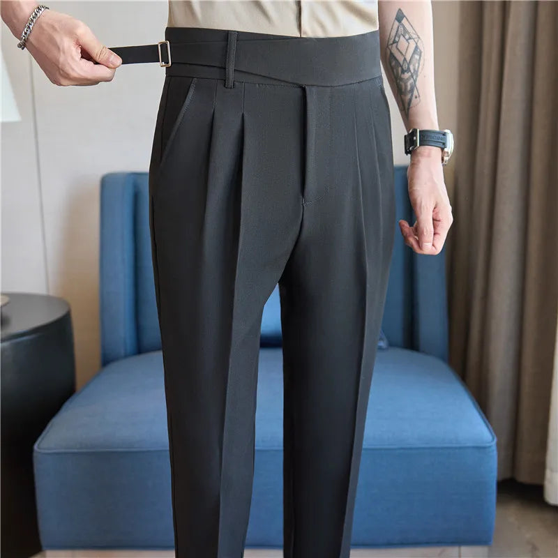 Men's Pants Suit Pants for Men Clothing Slim Fit Casual Formal