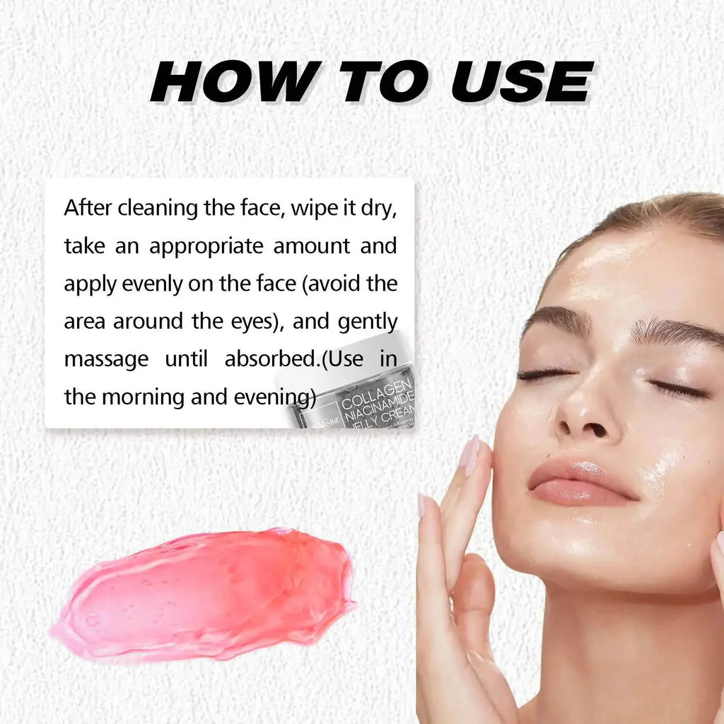 Collagen Niacinamide Jelly Cream Deep Moisturizing Pore Shrinking Brightening