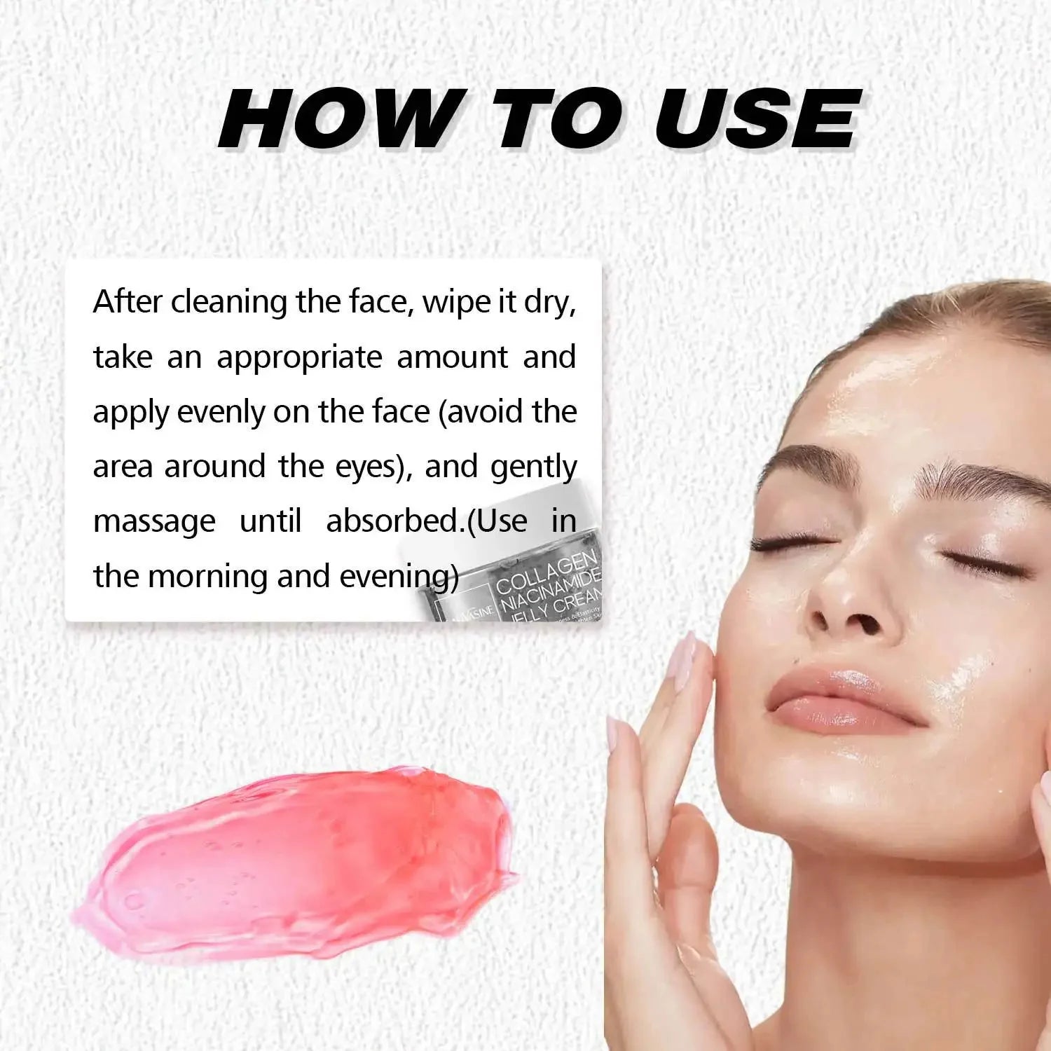 Collagen Niacinamide Jelly Cream Deep Moisturizing Pore Shrinking Brightening