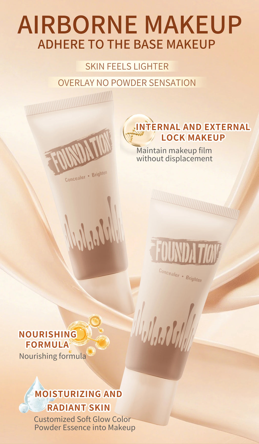 Coverage Foundation, Matte Finish Oil-control Liquid Foundation, Covering Blemishes
