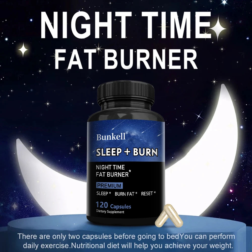 Night Fat Burner and Sleep Supplement - Boost Metabolism and Burn Fat Effectively,