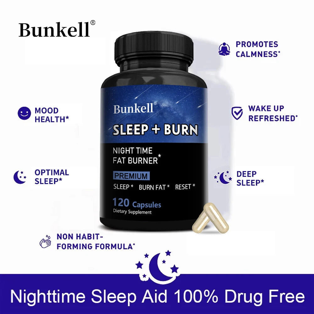Night Fat Burner and Sleep Supplement - Boost Metabolism and Burn Fat Effectively,