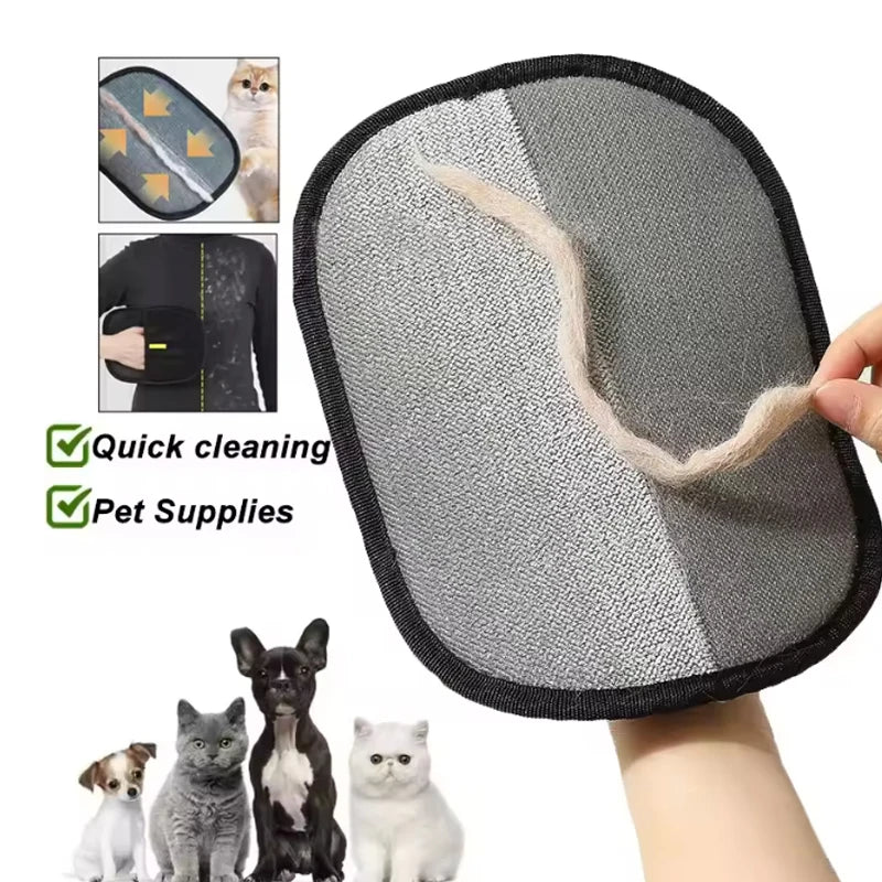 Electrostatic Pet Hair Removal Mitts Cat Dog Hair Collection Brush Sticking