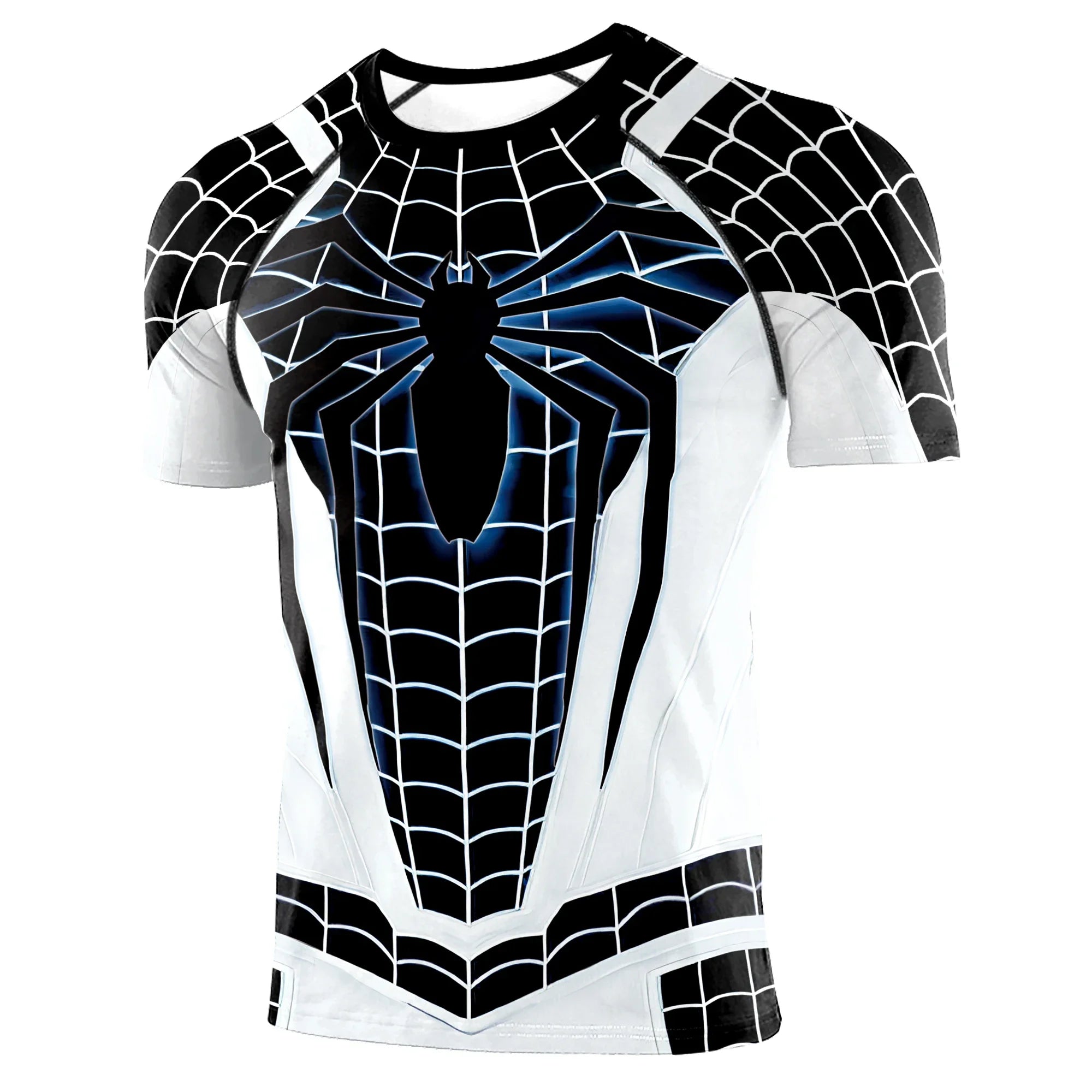 Superhero Mens Compression T Shirt Sport Workout 3D Spider Compression Gym Fitness Top