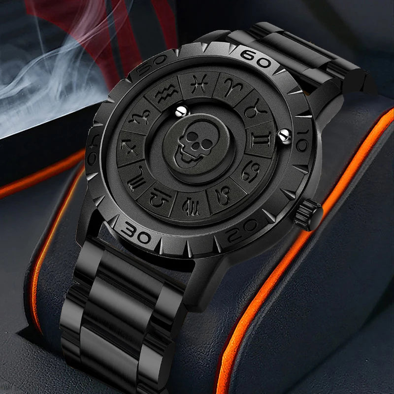 FOXOBOX Brand Luxury Scrolling  Force Quartz Wristwatch