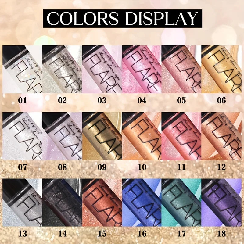 Flash liquid eyeliner pen durable shiny waterproof colored liquid eyeliner small suit.