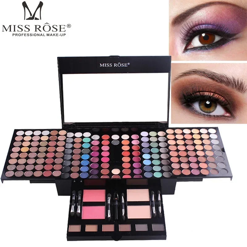 Miss Rose Makeup Case Set Kit-Ultimate Color Combination-Holiday Gift Set