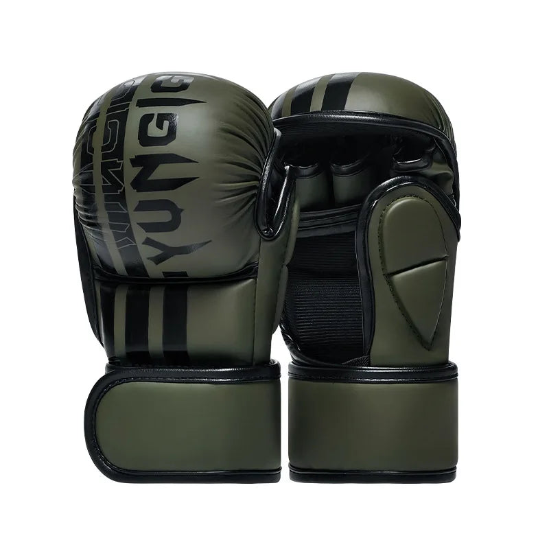 Colors MMA half finger boxing gloves PU Leather Fight with gloves Combat gloves Adult Combat gloves
