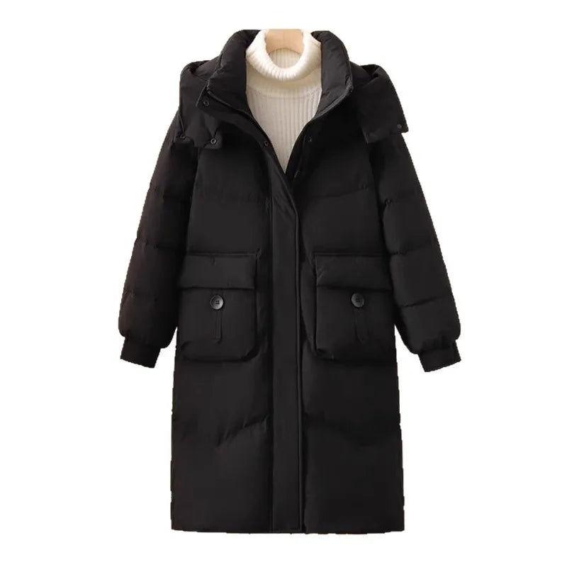 Women's Cotton Jacket Loose-Fitting Jacket Winter Thick and Warm Cotton Coat