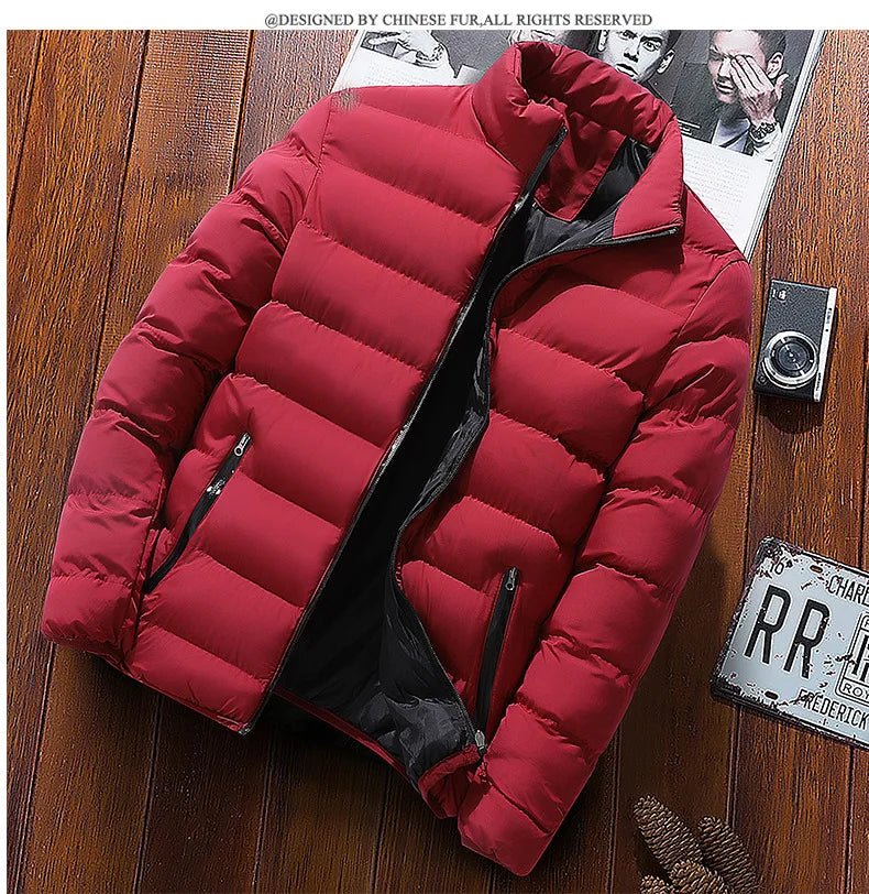 Fashion Zip Winter Jacket Men Autumn Coat Male Clothes