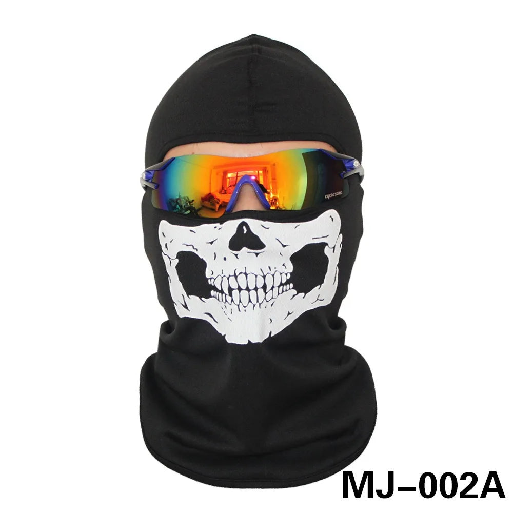 VOODIEX Halloween Skull Print Balaclava Ghost Full Face Bike Face Mask