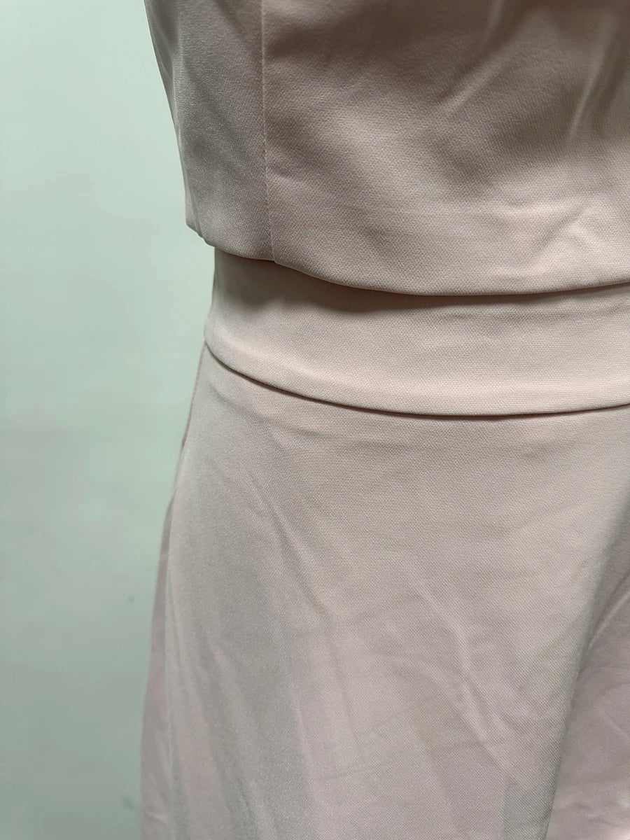 Two Piece Set for Women Square Neck Sleeveless Vest High Waist Skirt Sets Female