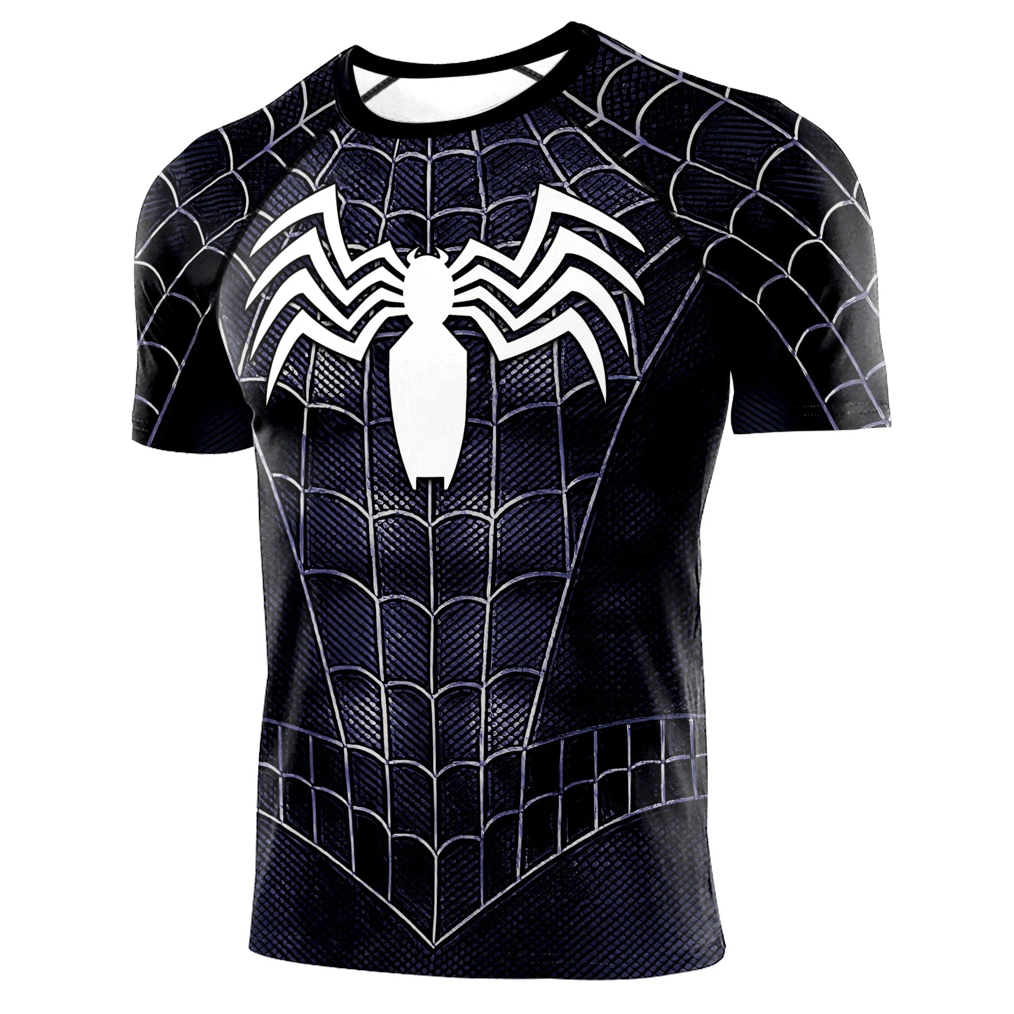 Superhero Mens Compression T Shirt Sport Workout 3D Spider Compression Gym Fitness Top