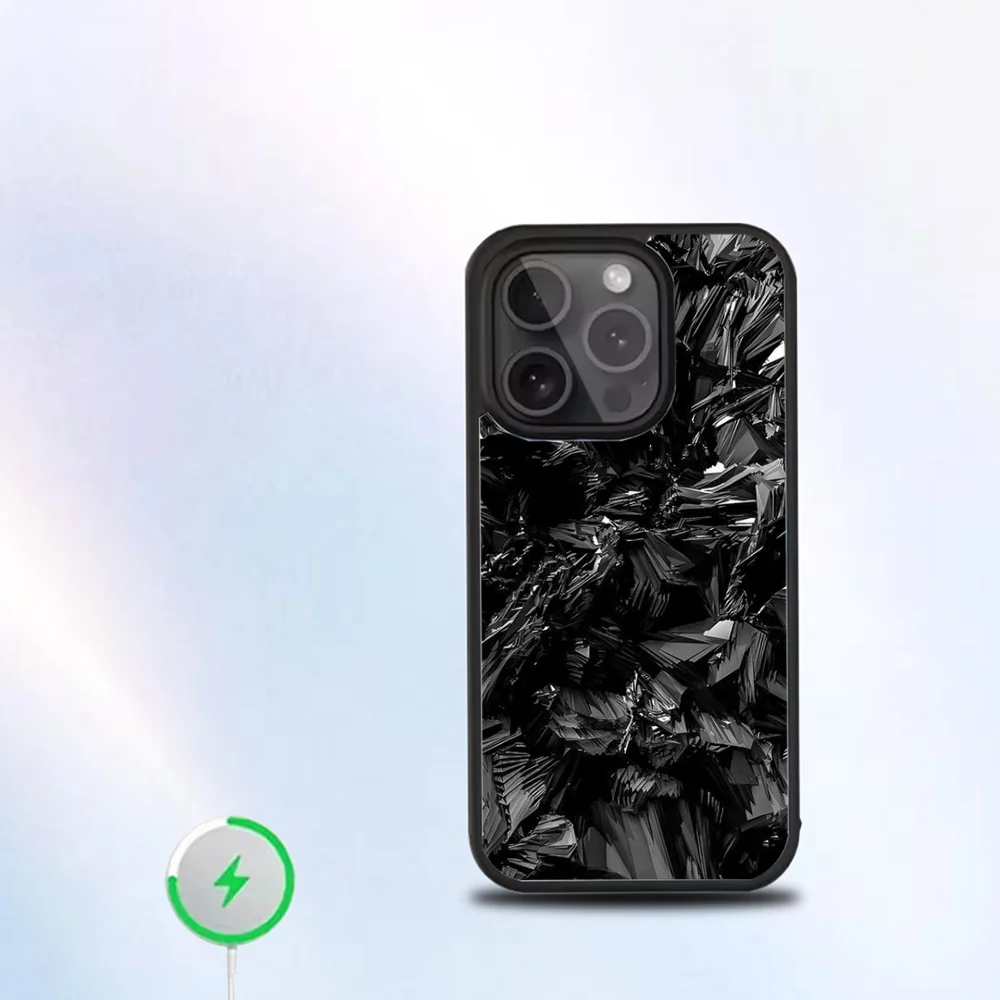 Carbon Fiber Pattern Painting Phone Case  For IPhone 16 15 14 13 12 11 Pro Mini Max