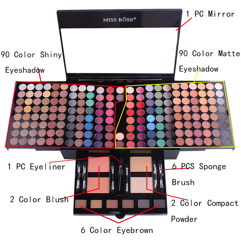 Miss Rose Makeup Case Set Kit-Ultimate Color Combination-Holiday Gift Set