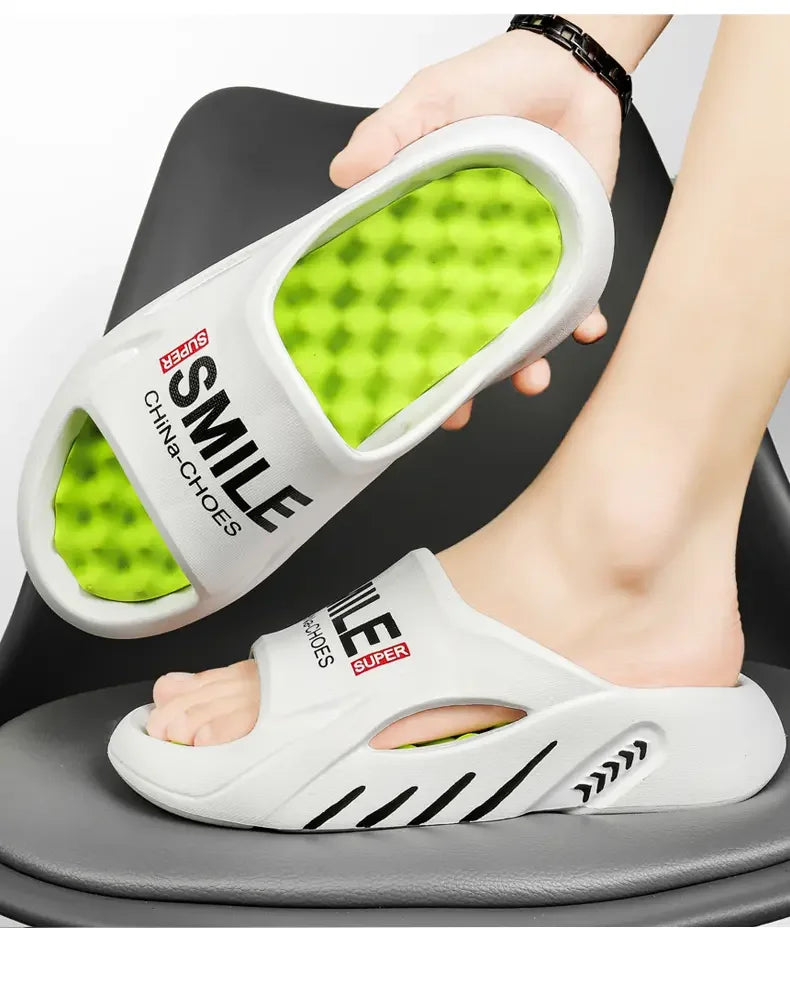 Men Summer Massage Slippers Women Indoor Soft Bottom Slippers Outdoor Garden