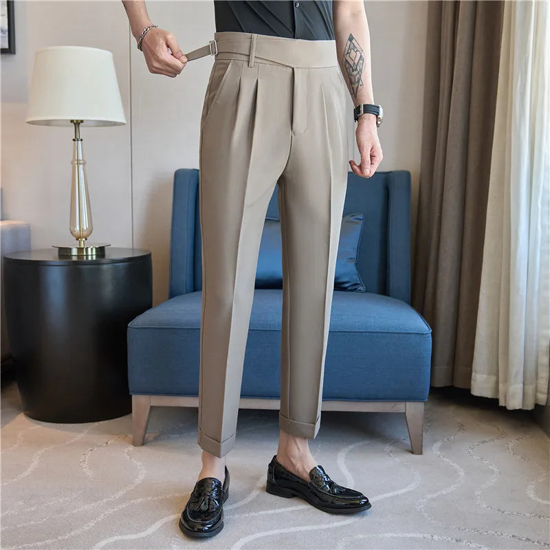 Men's Pants Suit Pants for Men Clothing Slim Fit Casual Formal