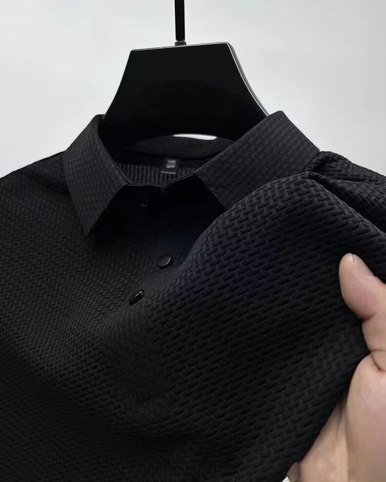 r Men Mesh Ice Silk T-shirt Men's Short-sleeved