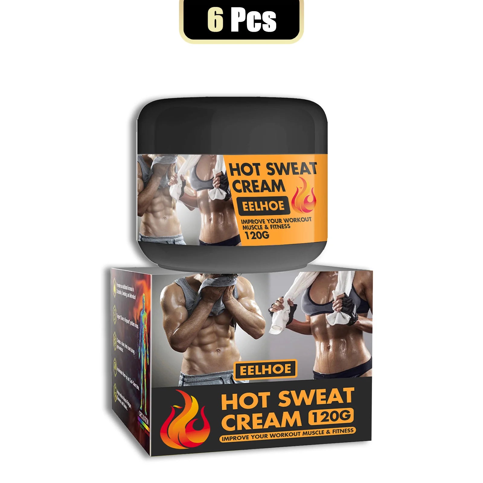 Hot Sweat Cream 120g Fat Burning Tighten Abdominal Muscles Arms Legs Waist Fat Loss