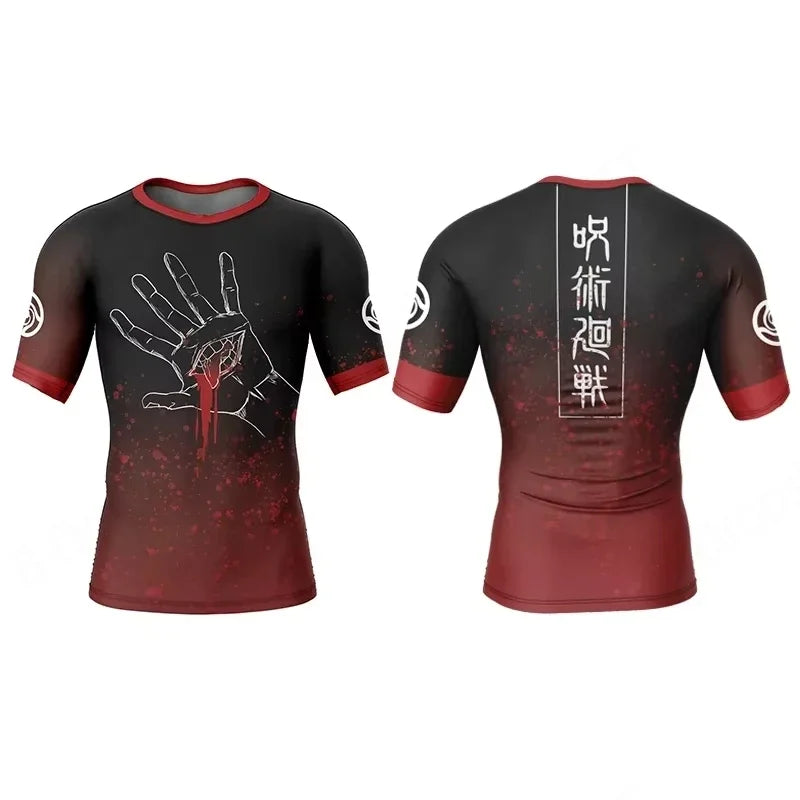 New T-Shirt For Men Gym Anime Jujutsu Kaisen 3D Print Fitness