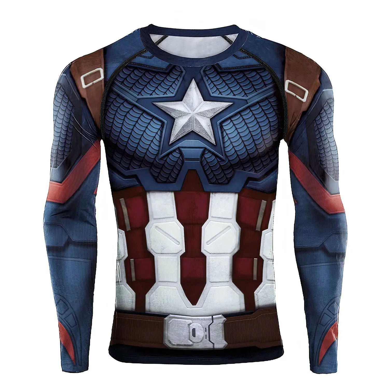 Compression Shirts for Men Long Sleeve of Avengers  Fitness Sportwear