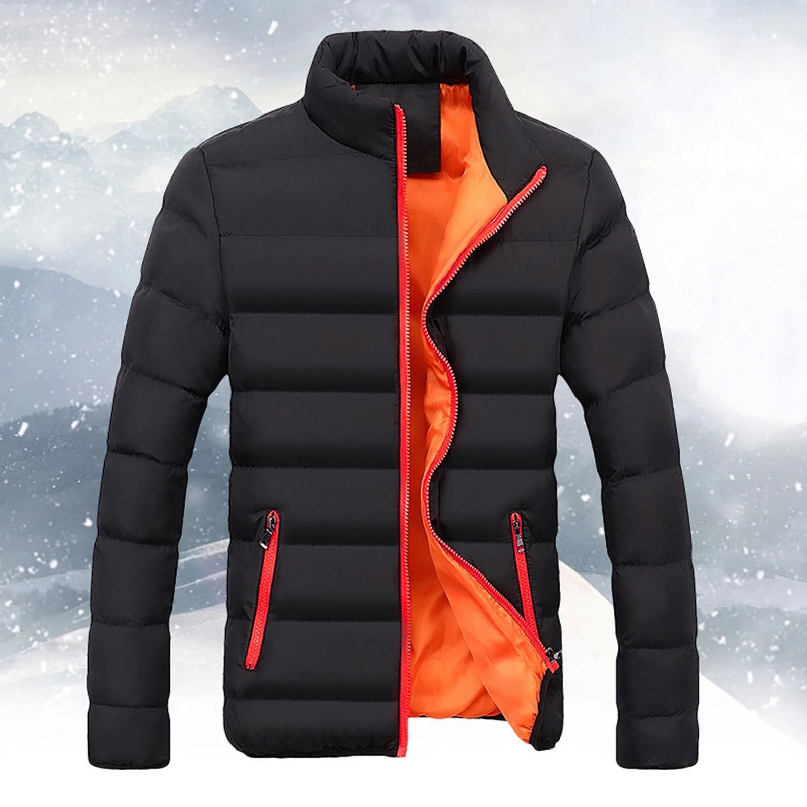 Men's Jacket Stand-Collar Lightweight Outerwear's for Man Comfort Hombre