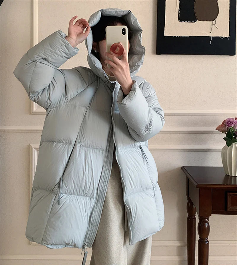 ZAROY Women's Jacket Parkas Winter Cotton-padded Solid Outerwear
