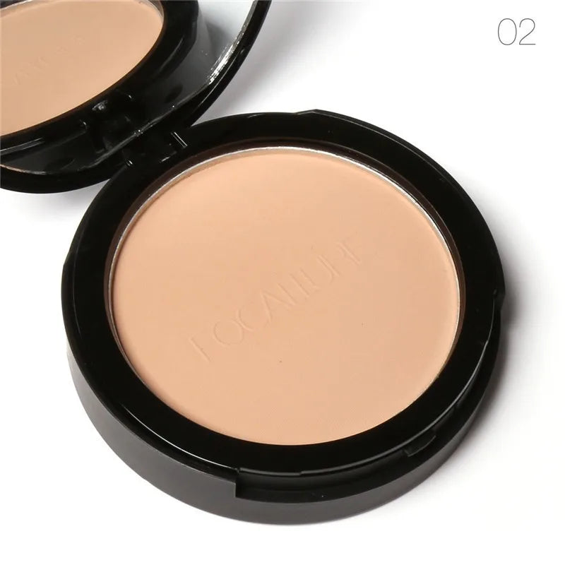 FOCALLURE Make Up Face Powder Brighten Oil-control Nude Makeup Pressed Powder
