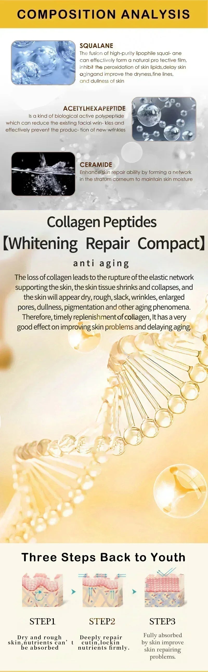 Anti Aging Facial Retinol Serum Improve Skin Elasticity Fade Fine Lines Firming