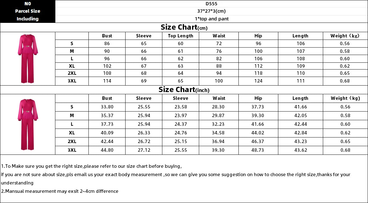 Suit Women High Waist Big Pants Set Lady Office Large Pantsuit