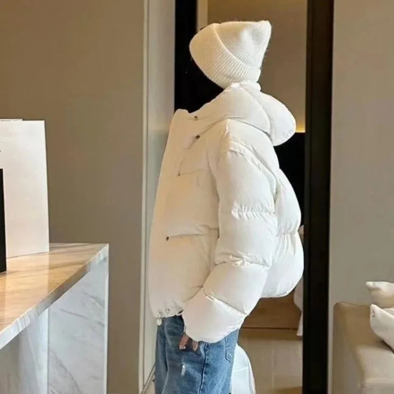 Winter Thick Female Clothing Vest Fashion Hooded Sleeveless Down Jacket