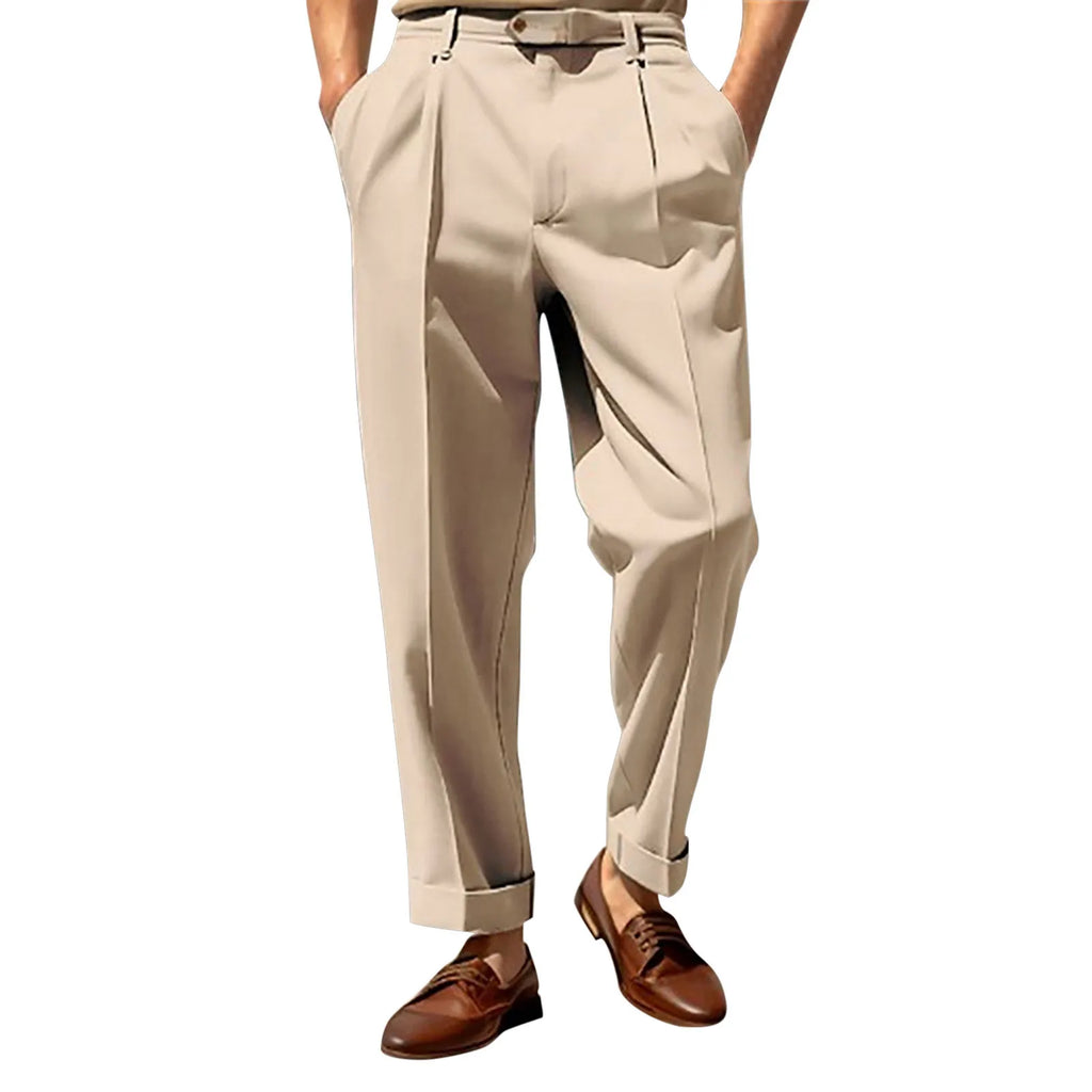 Wide Leg Casual Pants for Mens Solid
