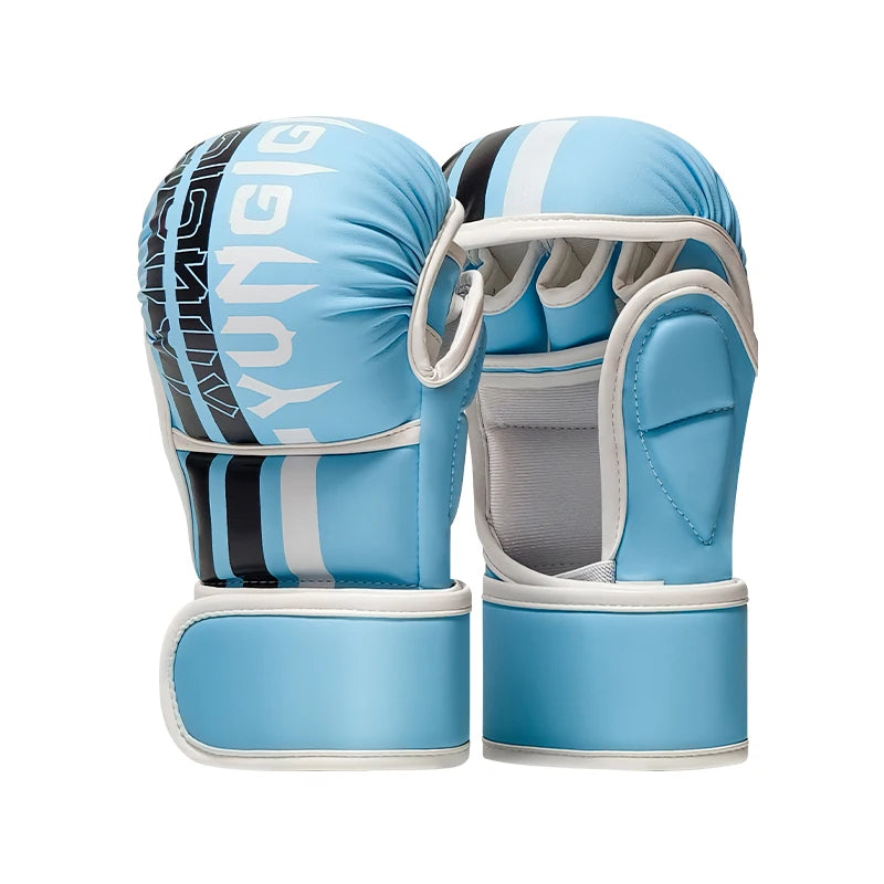 Colors MMA half finger boxing gloves PU Leather Fight with gloves Combat gloves Adult Combat gloves