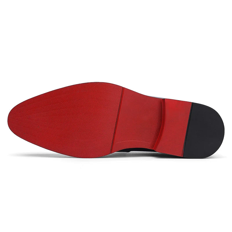 Business Formal Slip-On Leather Shoes Men's Casual Moccasins Black Wedding Shoes