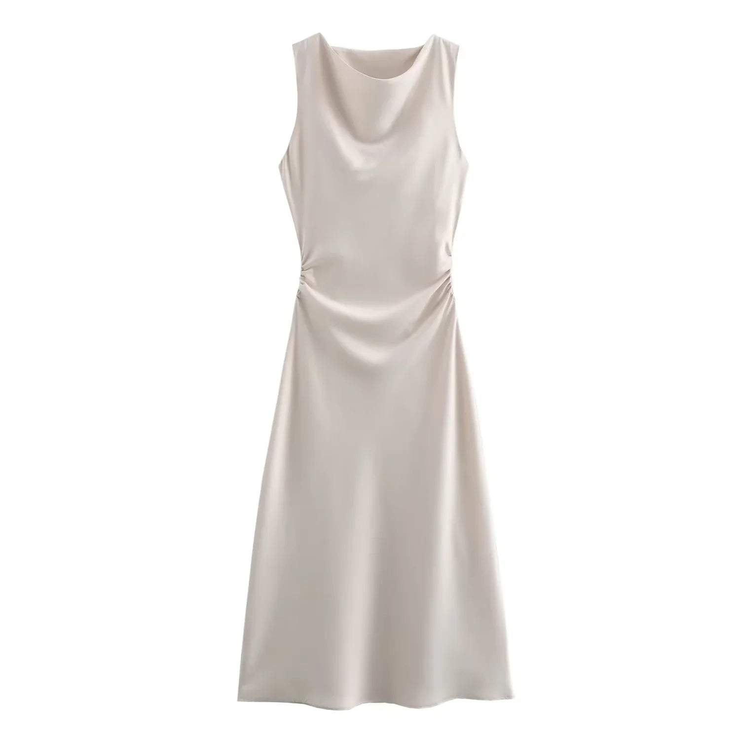 Satin Long Dresses for Women Slip Midi Dress Woman Evening Party