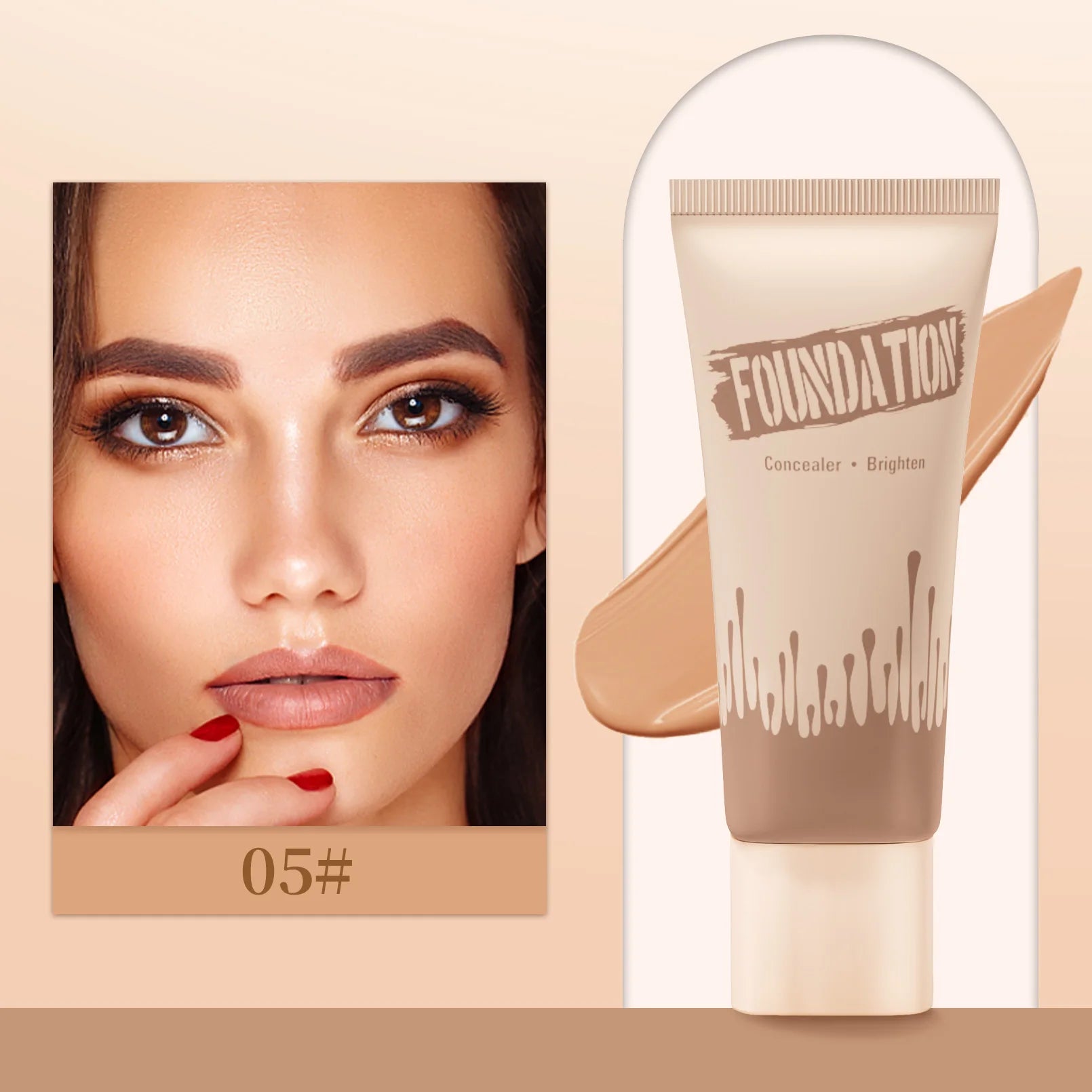 Coverage Foundation, Matte Finish Oil-control Liquid Foundation, Covering Blemishes