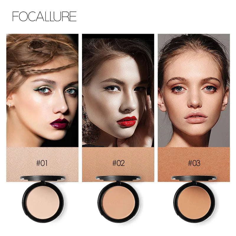 Face Pressed Powder Oil Control Makeup Mineral Powder Natural