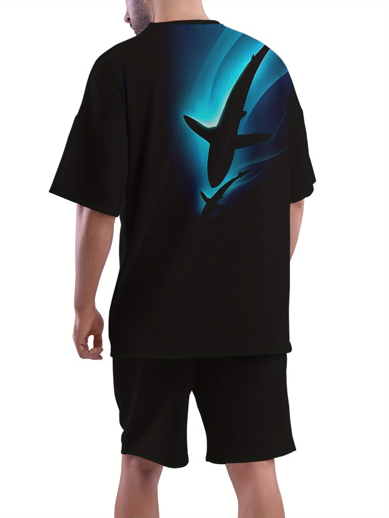 Sports Suit Breathable Outdoor Casual Men's T-Shirt and Pants Suit Summer