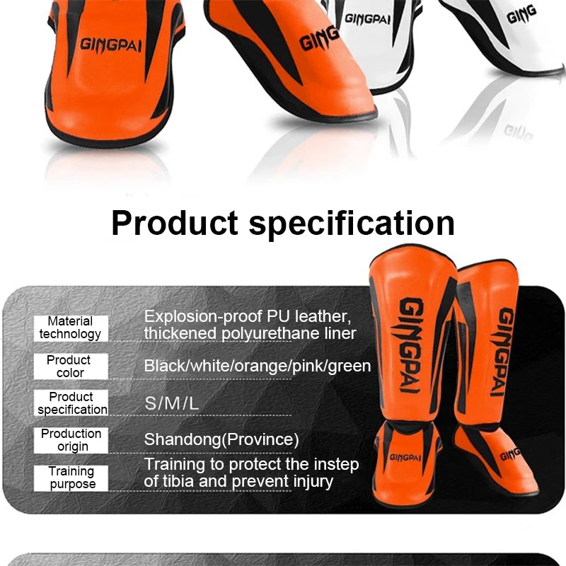 Kickboxing Boxing Shin Guard Pads Muay Thai Martial Arts Leg Protector