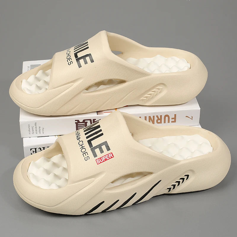 Men Summer Massage Slippers Women Indoor Soft Bottom Slippers Outdoor Garden