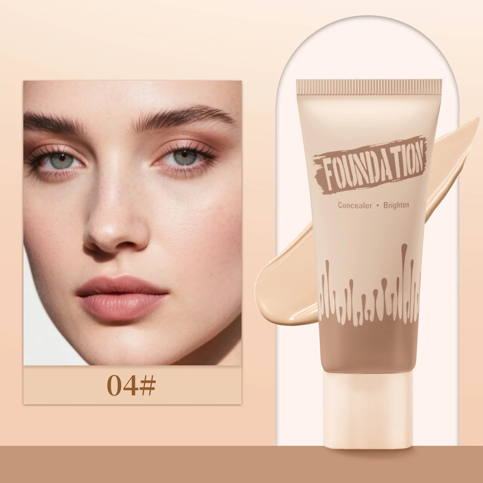Coverage Foundation, Matte Finish Oil-control Liquid Foundation, Covering Blemishes