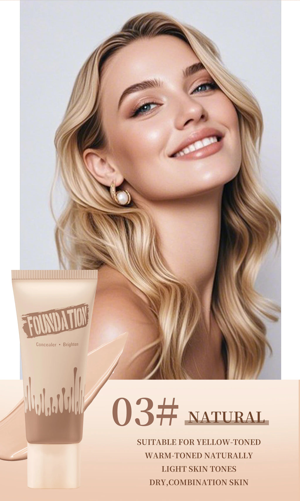 Coverage Foundation, Matte Finish Oil-control Liquid Foundation, Covering Blemishes