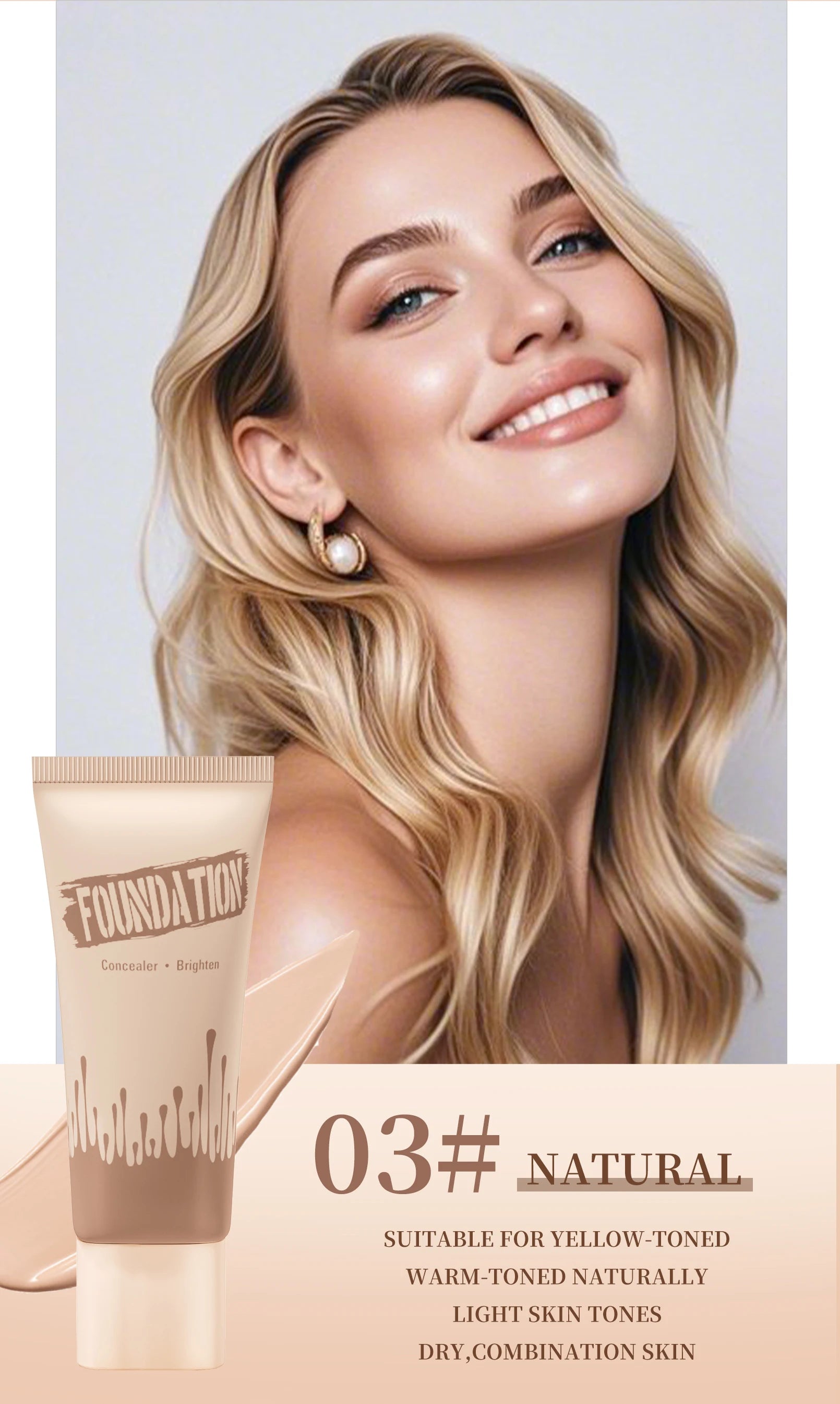 Coverage Foundation, Matte Finish Oil-control Liquid Foundation, Covering Blemishes